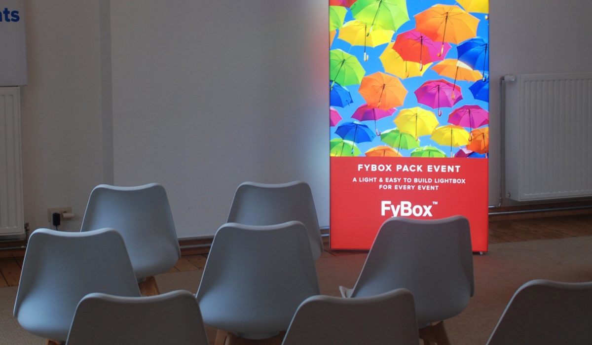 LED light box product range Fybox pack event